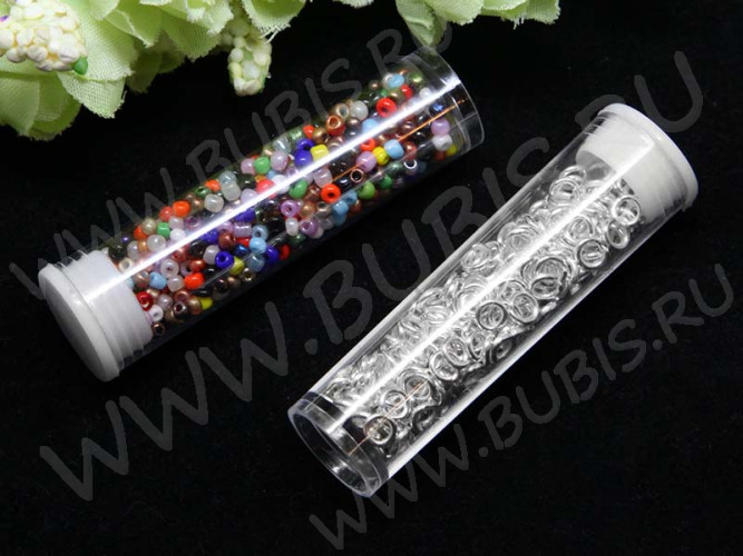 Контейнер для хранения 10 колбочка 5,6*1,5*1,5см прозрачный (пластик)