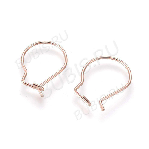 Швензы-петли №20 кольца 19*13*0,8мм розовое золото (Хирургическая сталь) (1 пара)