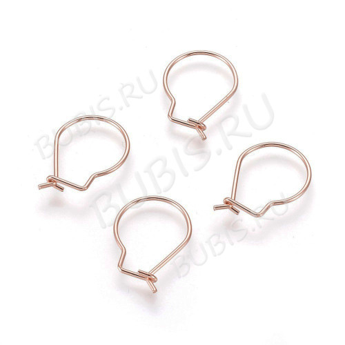 Швензы-петли №20 кольца 19*13*0,8мм розовое золото (Хирургическая сталь) (1 пара)