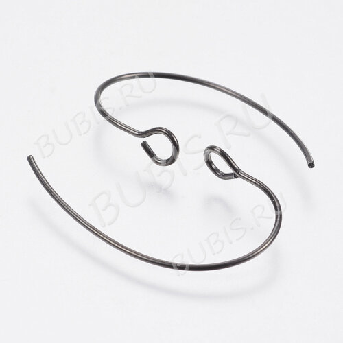 Швензы-крючки №102-B петли округлые 25*20*0,7мм чёрные (Хирургическая сталь) (1 пара)