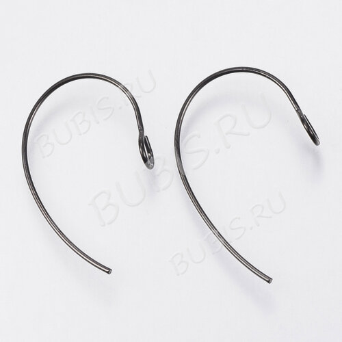 Швензы-крючки №102-B петли округлые 25*20*0,7мм чёрные (Хирургическая сталь) (1 пара)