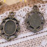 Купить Подвеска-сеттинг Овал 14 (сеттинг 9*7мм) 19*13*2мм античная бронза (литьё) с доставкой по России