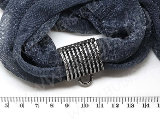 Бусина с петлёй 056 Бейл для платка 29*26*23мм античное серебро (литьё)