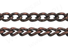 Цепочка I032 простая кручёная звено 3*2,5мм античная медь (Iron) (50см)