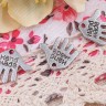 Купить Подвеска Ладошка 01 двусторонняя "Hand Made" 13,2*12,3*1мм античное серебро (литьё) с доставкой по России