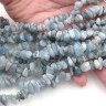 Крошка (галтовка) каменная 179 6-10мм Аквамарин натуральный (камни) (нить 43-45см) Купить Крошка (галтовка) каменная 179 6-10мм Аквамарин натуральный (камни) (нить 43-45см) с доставкой по России
