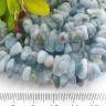 Крошка (галтовка) каменная 179 6-10мм Аквамарин натуральный (камни) (нить 43-45см) Купить Крошка (галтовка) каменная 179 6-10мм Аквамарин натуральный (камни) (нить 43-45см) с доставкой по России