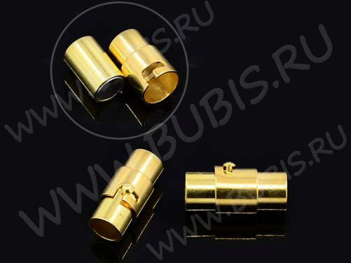 Магнитный замочек №36 слайдер лифт для вклеивания 4мм 16*7*6мм золотистый (Brass)