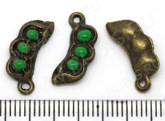 Подвеска Горох 01 3D половинка 17*7,5*4мм античная бронза (литьё)