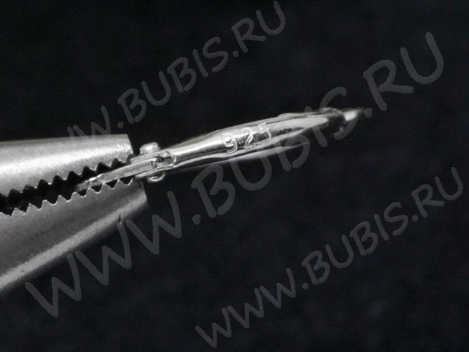 Швензы с французским замком №51 крабики посеребрённые с пробой 16*10*2мм серебристые (Sterling Silver plated) (1 пара)