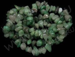 Галтовка крупная 10-14мм Авантюрин натуральный (нить с замком 42-45см)