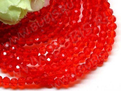 (ОПТ) Бусина Абакус гранёный 6*6*4,5мм Хрусталь св.красный прозрачный (имитация Сваровски) (100шт.)