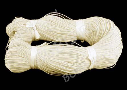 Вощёный п/э шнур "канатик" 1мм айвори (5м)