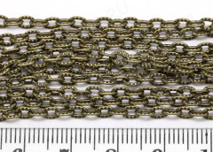 Цепочка I056 с узором звено 4,5*3мм античная бронза (Iron) (50см)