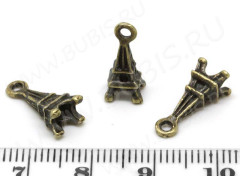 (СКИДКИ!!!) Подвеска Эйфелева башня 02 3D 15,5*6*5,5мм античная бронза (литьё) (10шт.)