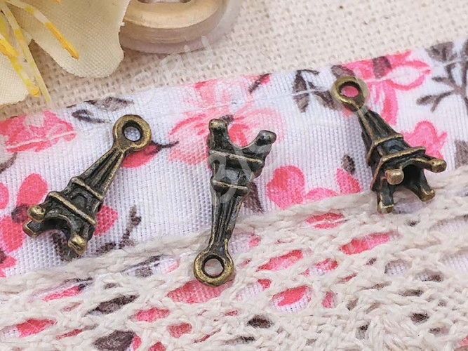 (СКИДКИ!!!) Подвеска Эйфелева башня 02 3D 15,5*6*5,5мм античная бронза (литьё) (10шт.)