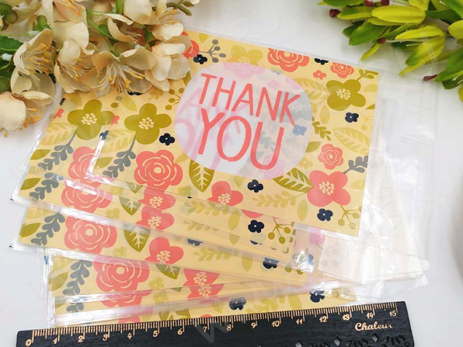Пакет 22 с липким слоем 13*10см Thank You прозрачный (упаковка) (10шт)