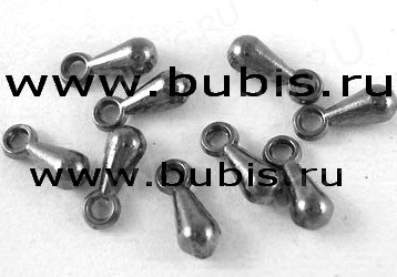 (СКИДКИ!!!) Капелька - окончание для цепочки 01 6,8*2,7*2,7мм черный никель (литьё) (50шт.)