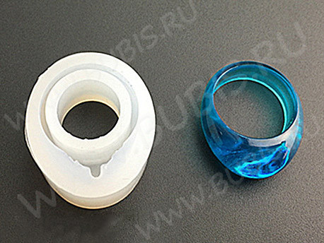 Молд 072 для эпоксидной смолы Кольцо Перстень 29*23*12,5мм (силикон)