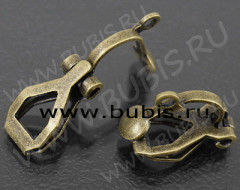 Основы для клипс №05 13*10мм античная бронза (Brass) (1 пара)