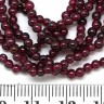 Купить (ОПТ) Бусина округлая 3,5мм Гранат (камни) (НИТЬ) с доставкой по России