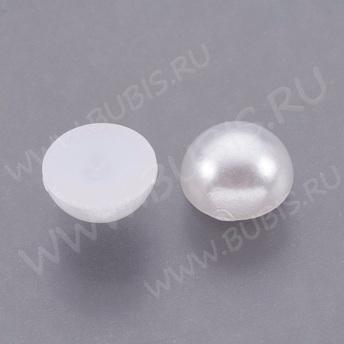 Кабошон декоративный 38 Полубусина 12*12*6мм жемчужный (акрил) (20шт)