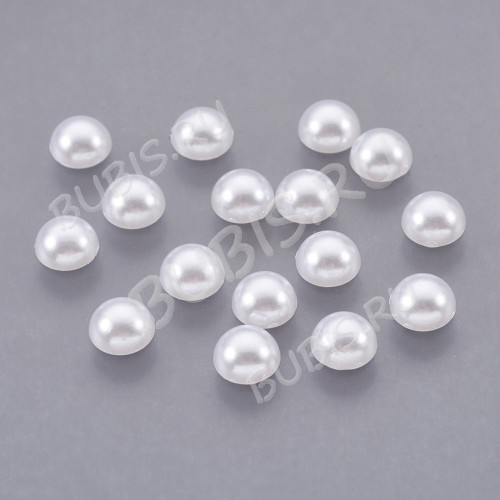 Кабошон декоративный 38 Полубусина 12*12*6мм жемчужный (акрил) (20шт)
