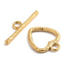 Купить 181-G Тоггл Сердечко  17*13мм и 22*6мм Real Gold Plated 18K золотистый (Хирургическая сталь) с доставкой по России