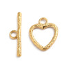 Купить 181-G Тоггл Сердечко  17*13мм и 22*6мм Real Gold Plated 18K золотистый (Хирургическая сталь) с доставкой по России