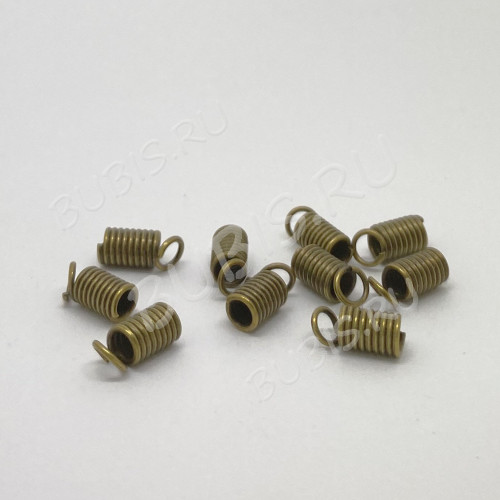 Концевик 013 пружинка 9,5*4,5*3,5мм античная бронза (Iron) (20шт)