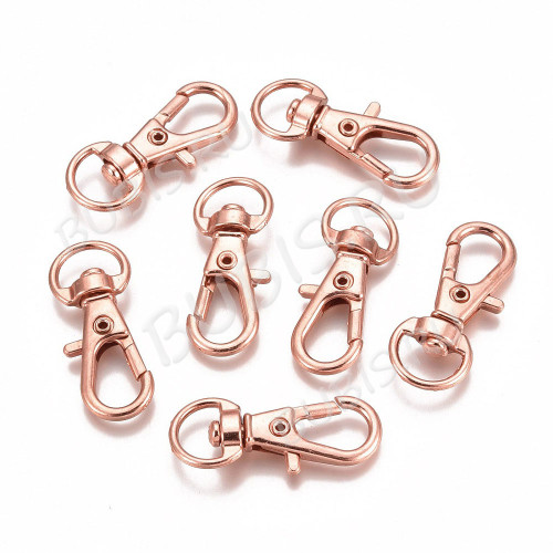 Карабин для брелка 03 32,5*13*5мм розовое золото (Iron)