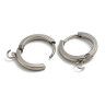 Купить Швензы-кольца №18 стальные Конго с петелькой 16*2мм цвет платины (Хирургическая сталь)(1 пара) с доставкой по России