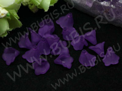 Бусина акрил Цветочек 13 воронка матовый 10*10*9мм лиловый полупрозрачный (акрил) (20шт.)