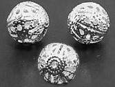 Бусина ажурная 01 "Шарик" 14мм серебристый (Iron) (5шт)