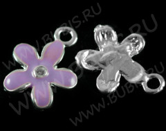 Подвеска Цветочек 23 16*13*2мм св.сиреневый (цветные подвески)