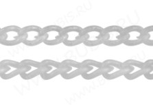 Цепочка I032 простая кручёная звено 3*2,5мм серебристая (Iron) (50см)