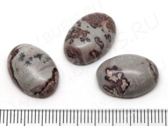 Кабошон каменный 027 Овал 18*13*5мм Яшма серая брекчия (камни)