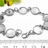 Купить Основа (заготовка) для браслета №49 с 9-ю сеттингами 10мм 20см античное серебро (литьё и Iron) с доставкой по России