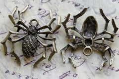 Подвеска Паук 07 огромный разделитель 34,5*31*6мм античная бронза (литьё)