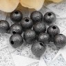 Купить (СКИДКИ!!!) Бусина Шарик металлический "сахарный" 6мм чёрный никель (Brass) (10шт.) с доставкой по России