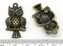 Подвеска Сова 16 31*17*5мм античная бронза (литьё)