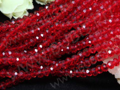 (СКИДКИ!!!) Бусина Абакус гранёный 6*6*4,5мм Хрусталь красный прозрачный (имитация Сваровски) (10шт.)