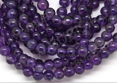 (СКИДКИ!!!) Бусина округлая 8мм Аметист натуральный (камни) (10шт)