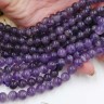 Купить (СКИДКИ!!!) Бусина округлая 8мм Аметист натуральный (камни) (10шт) с доставкой по России
