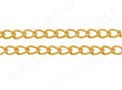 Цепочка C13 тонкая закрученная звено 1,8*1,2мм золотистая (Brass) (50см)