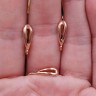 Купить Швензы с английским замком №118 Полукапля 18*9,5*5мм комплект с бейлом 17*5,5*5мм розовое золото (Brass с позолотой) (1 комплект) с доставкой по России