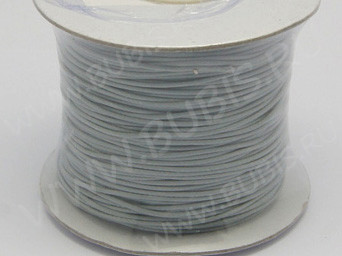 Вощёный полиэстеровый шнур "корейский" 1мм серый (1м)