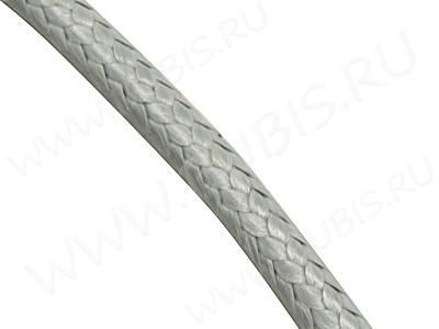 Вощёный полиэстеровый шнур "корейский" 1мм серый (1м)