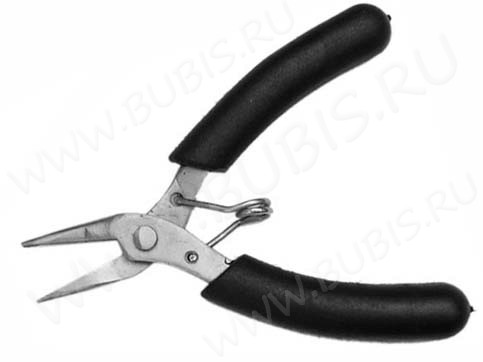 Тонкогубцы (утконосы короткие) 08 узкие 135мм с красно-чёрными ручками (инструменты для бижутерии)