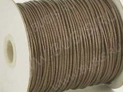 Вощёный полиэстеровый шнур "корейский" 2мм коричневый (1м)